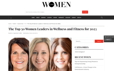 Hannah Johnson Recognized as One of the Top 50 Women Leaders in Wellness and Fitness for 2023
